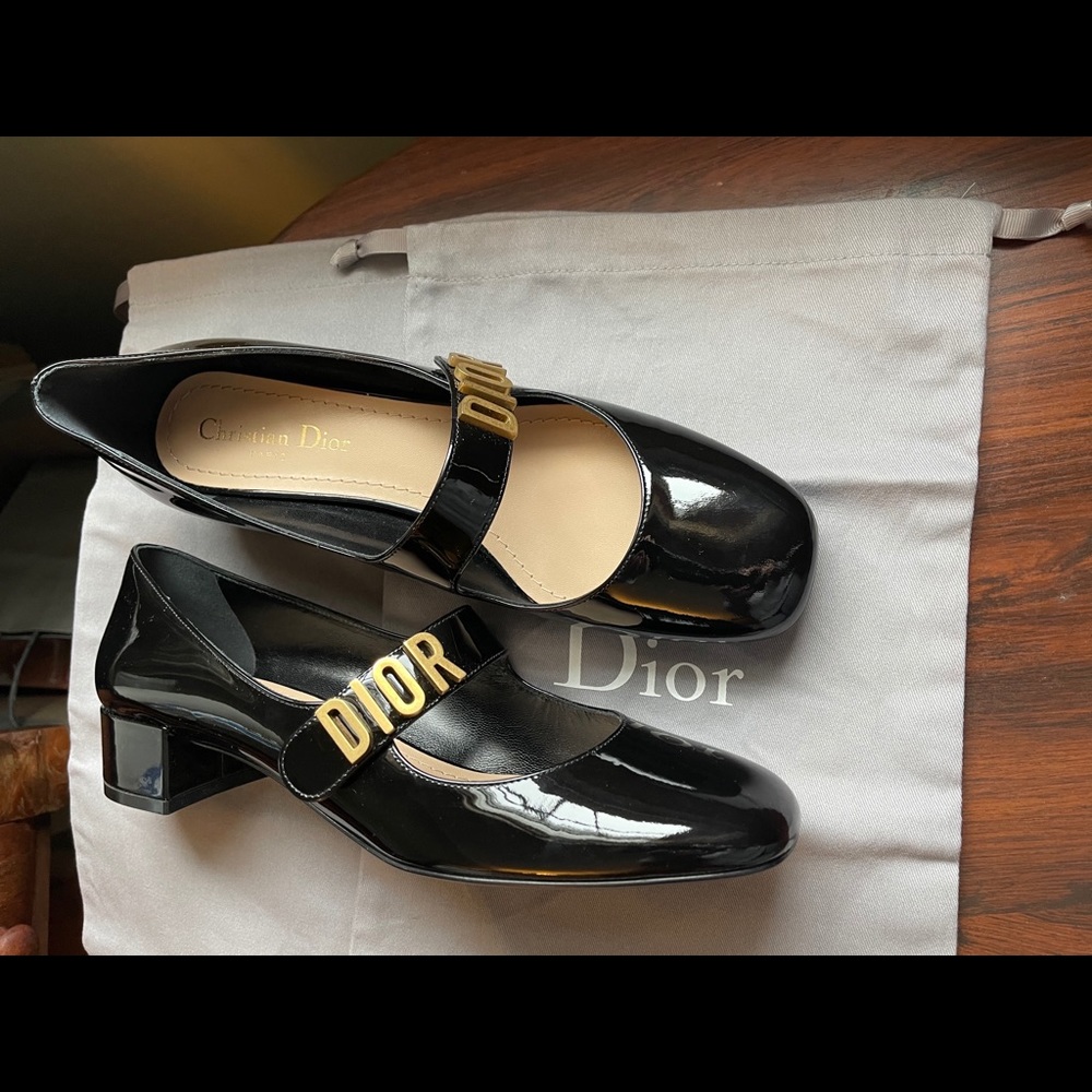 DIOR Black Baby D Mary Jane Ballet Pumps